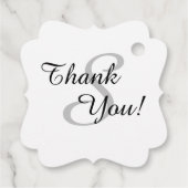 Foto mit Monogram Wedding Geschenkanhänger (Rückseite)