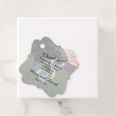 Foto mit Monogram Wedding Geschenkanhänger (Beispiel)