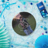 Foto mit Monogram Wedding Pappteller (Party)