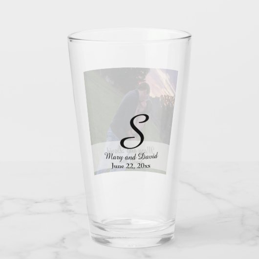 Foto mit Monogramm Glas (Rückseite)
