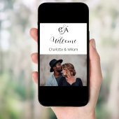 Foto mit Monogramm Hochzeitsempfang Poster