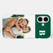 Foto Mit Monogramm Jäger Green Case-Mate iPhone Hülle (Rückseite (Horizontal))