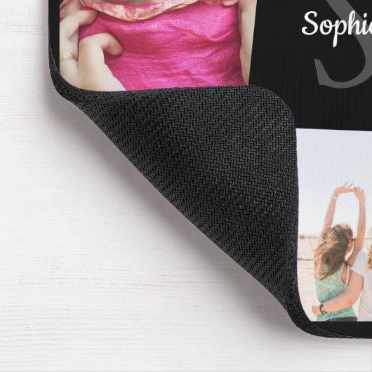 Foto-Mit Monogramm-Maus-Pad hochladen Mousepad (Ecke)
