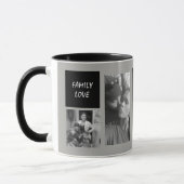 Foto-mit Monogramm schwarzer grauer Männer der Tasse (Links)