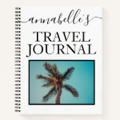 Foto Mit Monogramm Travel Journal Notebook Notizblock (Vorderseite)