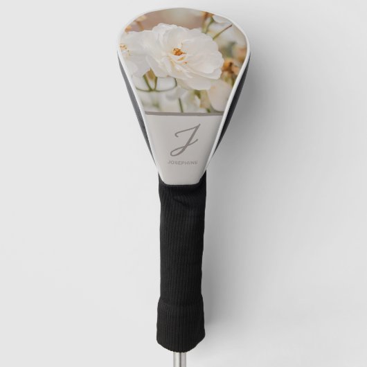 Foto mit Monogramm und Name für die Blume "White R Golf Headcover (Vorderseite)