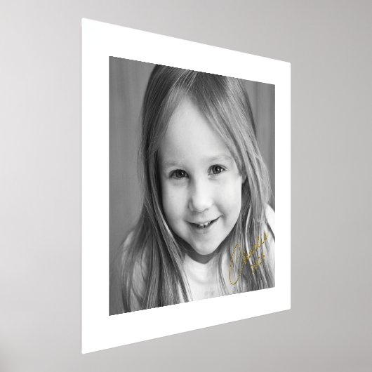 Foto mit Name und Jahr in Gold oder Silber Foliendrucke (Ablage )