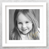 Foto mit Name und Jahr in Gold oder Silber Foliendrucke