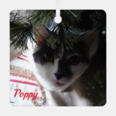 Foto mit Namen Ornament Aus Metall (Vorderseite)