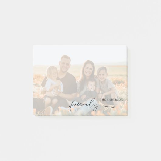 Foto mit Namen Personalisiert ausgeblendete Post-i Post-it Klebezettel (Vorderseite)