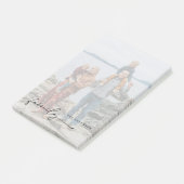 Foto mit Namen Personalisiert ausgeblendete Post-i Post-it Klebezettel (angewinkelt)