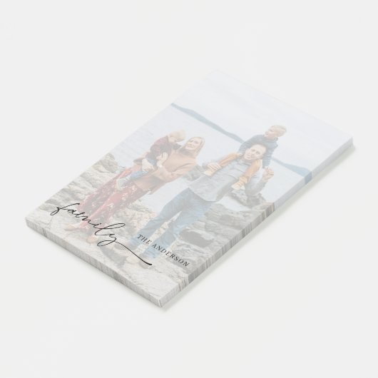 Foto mit Namen Personalisiert ausgeblendete Post-i Post-it Klebezettel (angewinkelt)