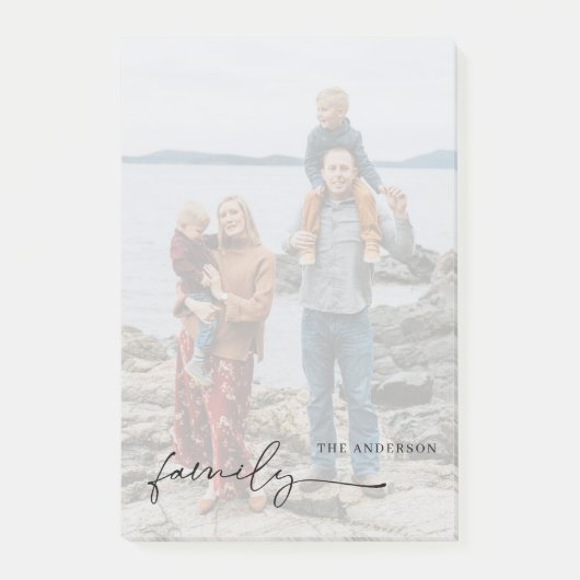 Foto mit Namen Personalisiert ausgeblendete Post-i Post-it Klebezettel (Vorderseite)