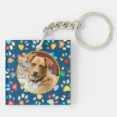 Foto mit Paw-Druckern Schlüsselanhänger (Rückseite)