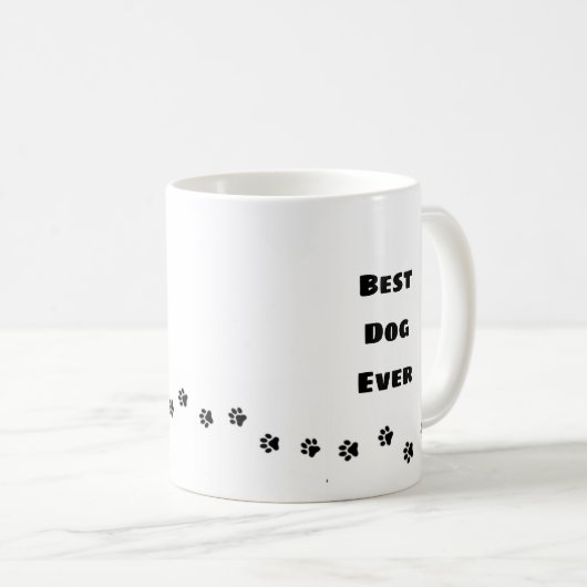 Foto mit Paw Prints Trail für Katzen und Hunde Kaffeetasse (VorderseiteRechts)