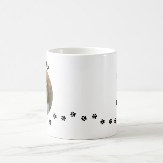 Foto mit Paw Prints Trail für Katzen und Hunde Kaffeetasse (Mittel)