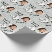 Foto mit personalisiertem Namen Alter Abbildung Sk Geschenkpapier (Ecke)