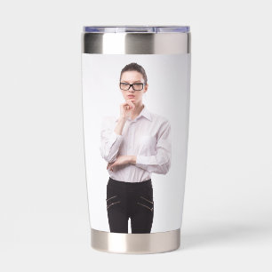 Foto mit personalisiertem Single - zwei benutzerde Thermobecher
