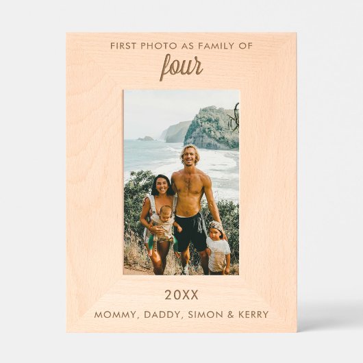 Foto mit personalisiertem Text in der ersten Reihe Geätzte Rahmen