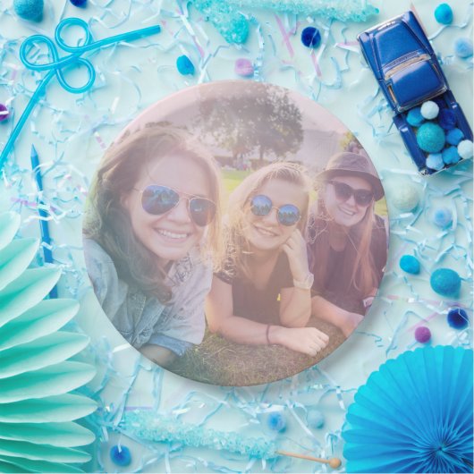 Foto mit Rainbow-Overlay-Effekt Pappteller (Party)