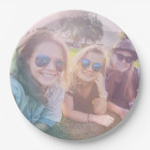 Foto mit Rainbow-Overlay-Effekt Pappteller (Vorderseite)