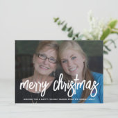 Foto mit riesigem MERRY-Skript - Weihnachten Karie (Stehend Vorderseite)