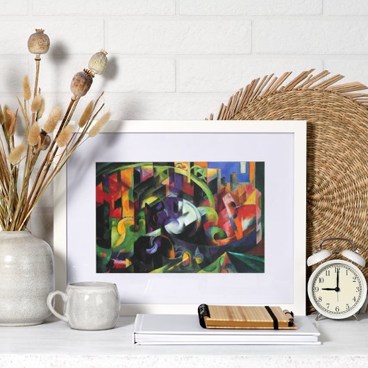 Foto mit Rindern von Franz Marc, Vintage Kunst Poster