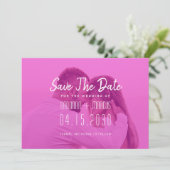 Foto mit rosa Overlay  Save The Date (Stehend Vorderseite)