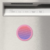 Foto mit rosa Polka-Punkten Magnet (In Situ (Geschirrspüler))