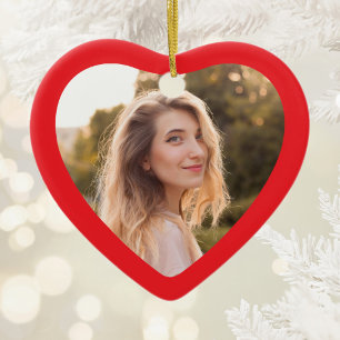Foto mit rotem Rand Keramik Ornament