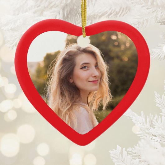 Foto mit rotem Rand Keramik Ornament