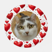 Foto mit roten Herzen Ornament Aus Metall (Rückseite)