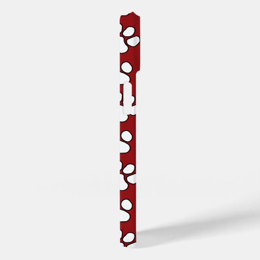 Foto mit roter schwarzer Paw druckt Dog Bone Case-Mate iPhone Hülle (Rückseite / Rechts)