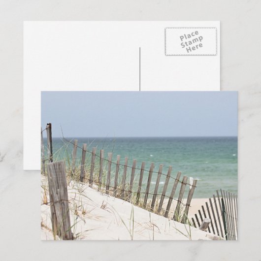Foto mit Sanddünen Postkarte (Vorne/Hinten)