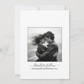 Foto mit schwarzem und weißem Blattwerk Save The Date (Rückseite)