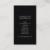 Foto mit schwarzem und weißem Profil Visitenkarte (Rückseite)