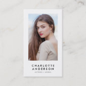 Foto mit schwarzem und weißem Profil Visitenkarte (Vorderseite)