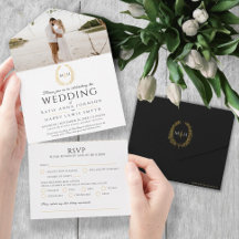 Foto mit schwarzem, weißem Blattgold