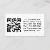 Foto mit Sitzgelegenheit Minimalistisch Paw Visitenkarte (Rückseite)