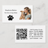 Foto mit Sitzgelegenheit Minimalistisch Paw Visitenkarte (Vorne/Hinten)