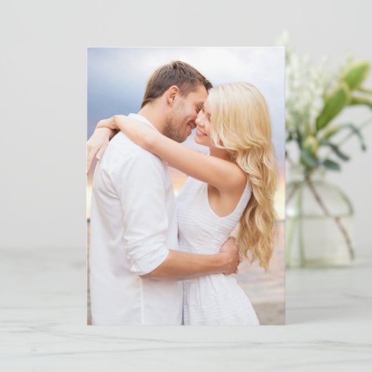 FOTO MIT VELLUM WEDING EINLADUNG (Stehend Vorderseite)