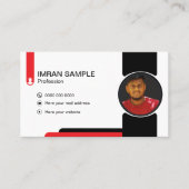 Foto mit Visitenkarte (Vorderseite)