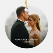 Foto mit Wasserfarben Verheiratet und froh Keramik Ornament (Hinten)