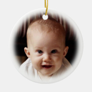 Foto mit weichem Rand - Frohe Weihnachten Keramik Ornament