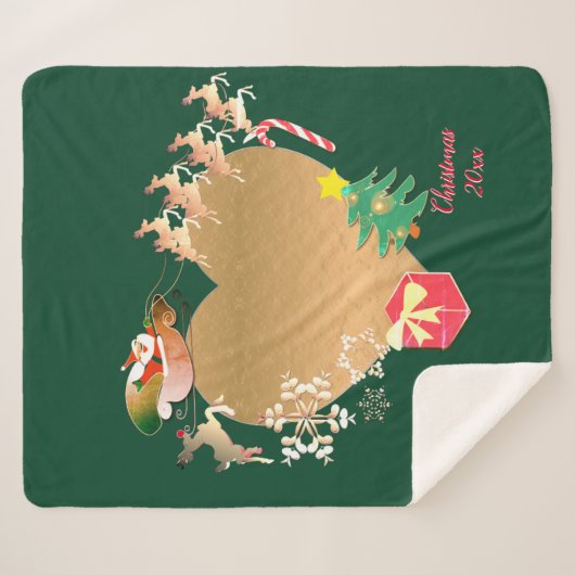 Foto mit Weihnachtsmann Sherpadecke (Vorderseite (Horizontal))