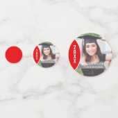 Foto mit weißem Abschluss Personalisiert Konfetti (Vorderseiten)