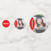 Foto mit weißem Abschluss Personalisiert Konfetti (Rückseiten)