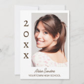 Foto mit weißem Abschluss Save the Date Einladung (Vorderseite)