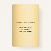 Foto mit weißem Goldprofil Ausweis (Rückseite)