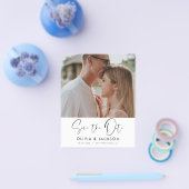 Foto mit weißem Save the Date Flyer (Einzeln)